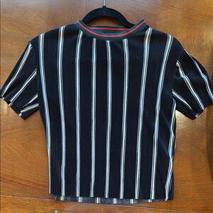 Striped Black and White Top